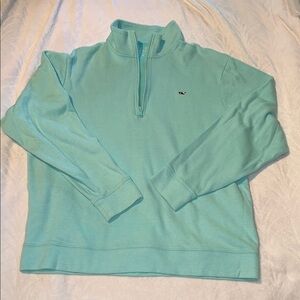 Vineyard Vines Men's Mint Green Quarter-Zip Sweatshirt